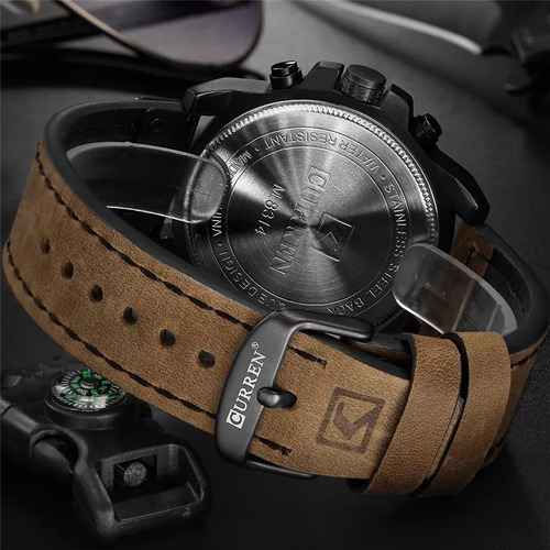 Relogio De Pulso Masculino Esportivo Original Pulseira Couro