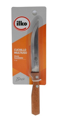 Imagen 2 de 3 de Cuchillo Multiuso 11 Cm Acero Inoxidable Basic Ilko