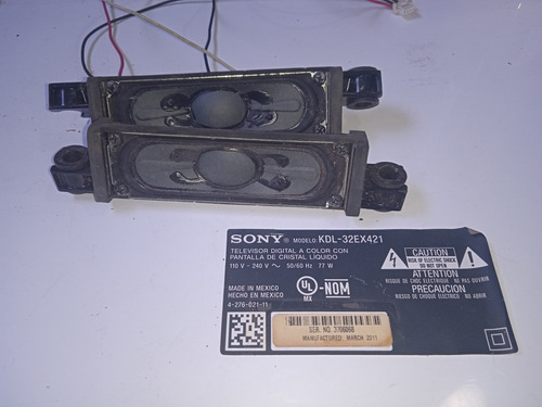 Bocinas Para Tv Sony Kdl32ex421 8 Ohms 10 W 1-858-590-12 Negro (Usado)