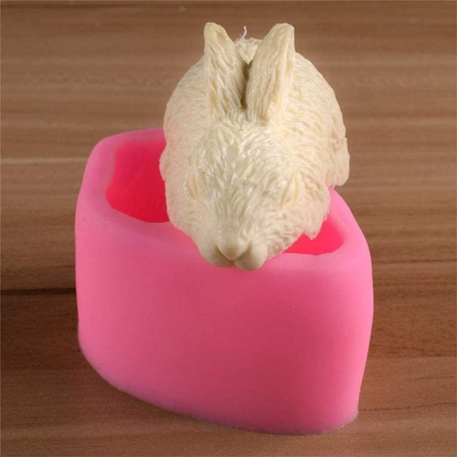 I Molde De Silicona Con Forma De Conejo De Pascua En V Mc9v