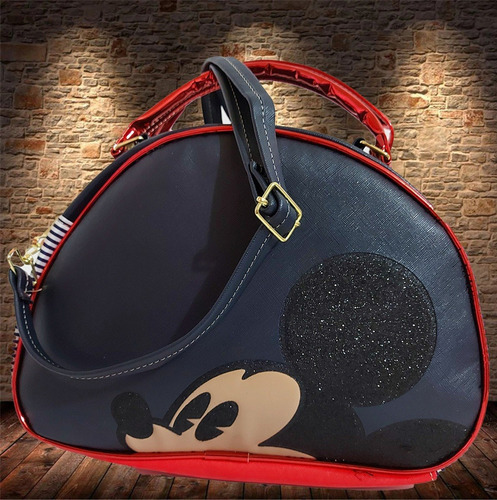 Imagen 4 de 5 de Bolsa Para Dama De Disney, De Mickey Mouse En Rojo Y Negro