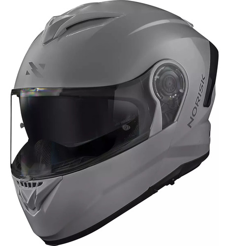 Capacete Articulado Norisk Force2 Oculos Interno Spoiler Cor Nardo - Cinza Brilho Desenho Force 2 Tamanho Do Capacete 58