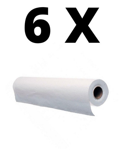 Imagem 2 de 8 de Papel Lençol 100% Branco Descartável P/ Maca 50x50 C/ 06 Un