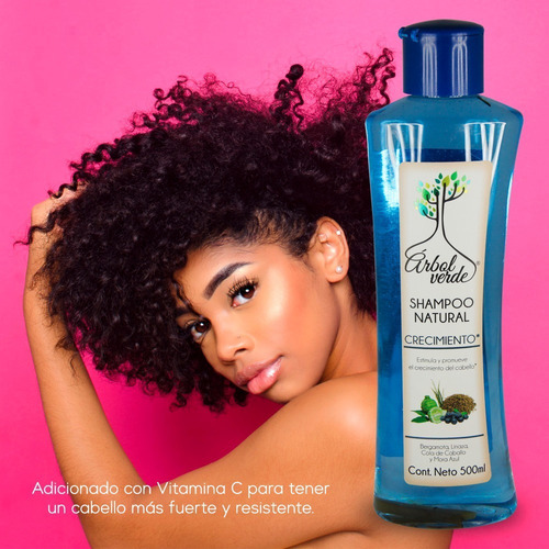 Shampoo Árbol Verde Natural Crecimiento 500ml