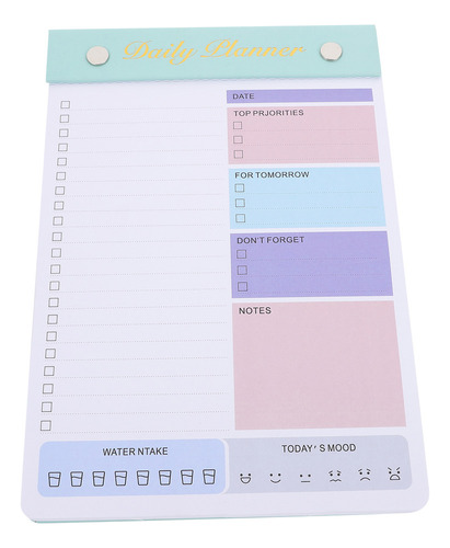 Bloc De Notas De Planificación Diaria Para Notas, Cuaderno D