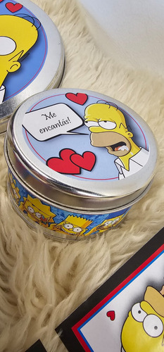 Lata Enamorados Simpsons Regalo Aniversario San Valentin