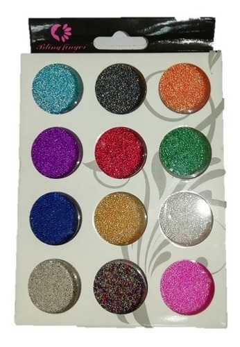 Set Caviar 12 Colores Nail Art. Diseño De Uñas, Manicure