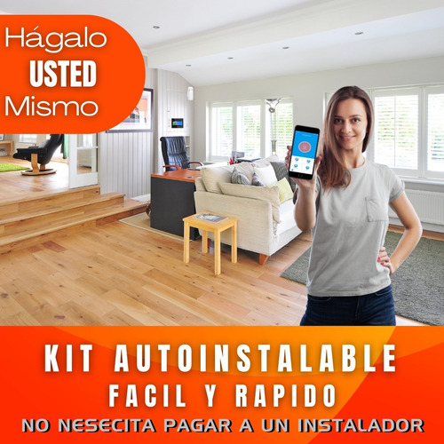 Imagen 6 de 8 de Kit Alarma Wifi+gsm Seguridad Inteligente Pantalla Táctil A7
