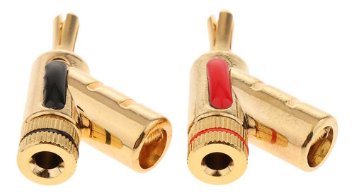 4pcs 4mm Cobre Chapado En Oro Banana Drads Conectores De