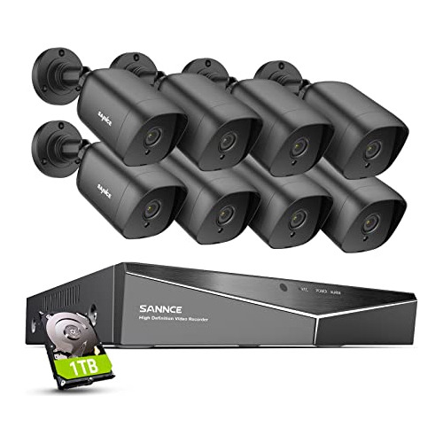 Sannce 8ch 1080p Lite Home Security Camera System Con 8x1080