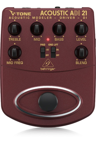 Pedal Preamplificador P/ Guitarra Acustica Behringer Adi21  