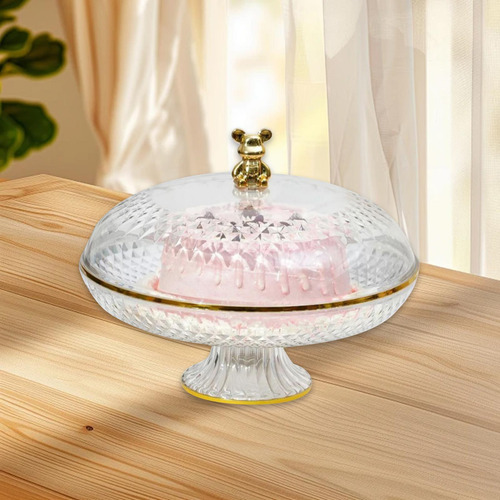 Pastel De Placa De Fruta Stand With Dome Clear Versátil