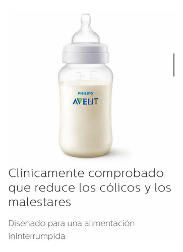 Imagen 4 de 10 de Mamadera Avent Anticolicos 330ml