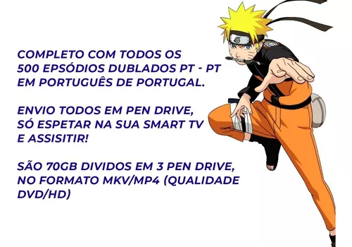 DVD Naruto Shippuden Dublado/Legendado Completo (500 Episódios) HD720p