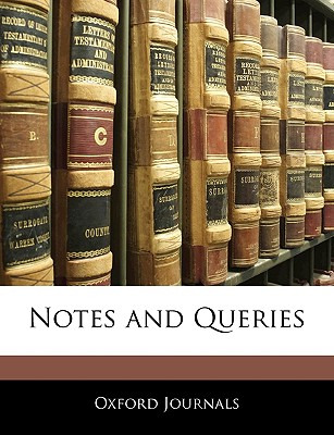 Libro Notes And Queries - Journals, Oxford