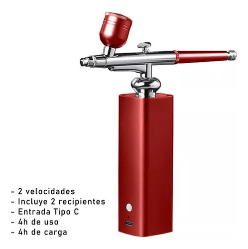 Aerógrafo Recargable Maquillaje Usb Compresor Portátil