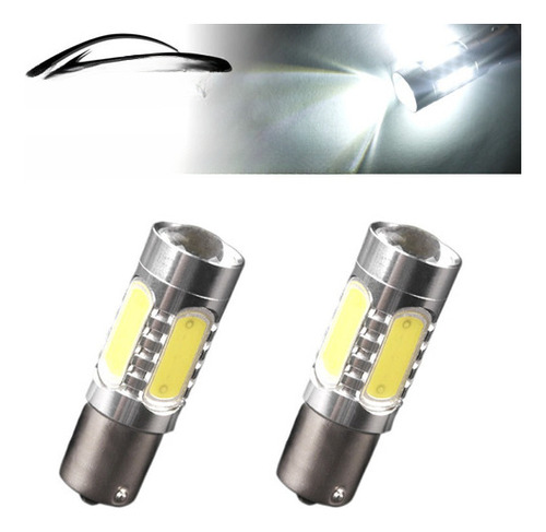 2 X Blanco 1156 7.5w Alta Potencia Cob Led Bombillas Cola Fr