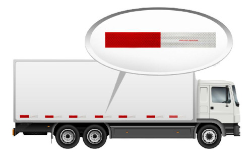 Kit 10 Faixas Refletivas Lateral Caminhão Trailer Carfix
