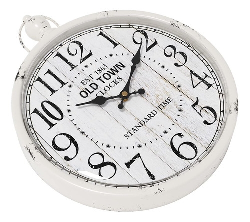 Reloj De Pared Redondo Retro. Estilo Antiguo Vintage Bl...