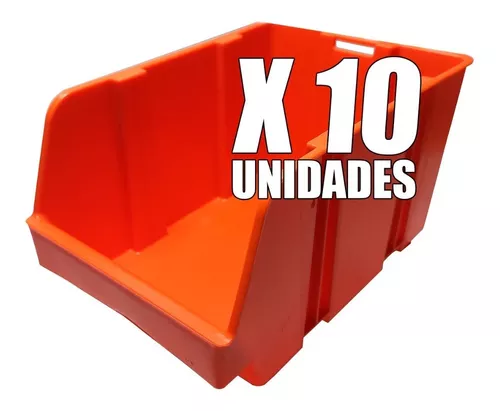 10 Gavetas Plásticas Cajas Organizador Apilables 16x12x23cm