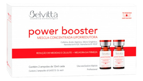 Power Booster Concentrado Celulite E Gordura Belvittà 2x12ml