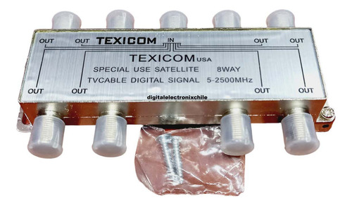 Splitter Para Cable Coaxial Satelital Fastlink 8x1 2500 Mhz