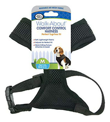 Arnés De Control Para Perro Confortable - Negro (mediano)