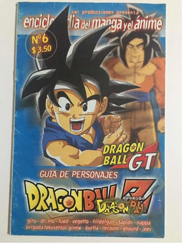 Dragon Ball Gt #6 Guía De Personajes Manga Ánime Oct 1999