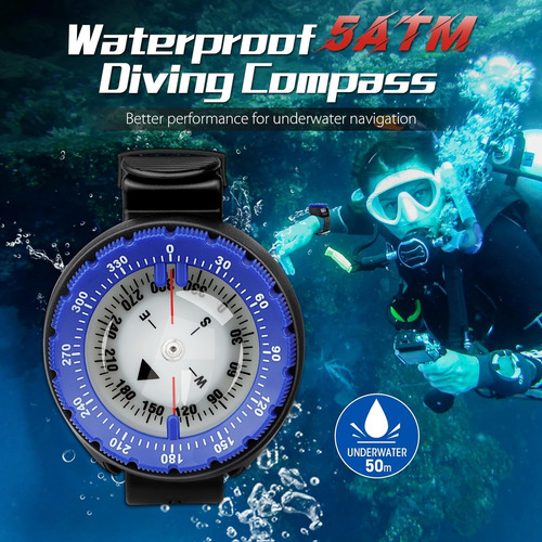 Scuba Compass, Compass De Muñeca De Buceo Impermeable Profes