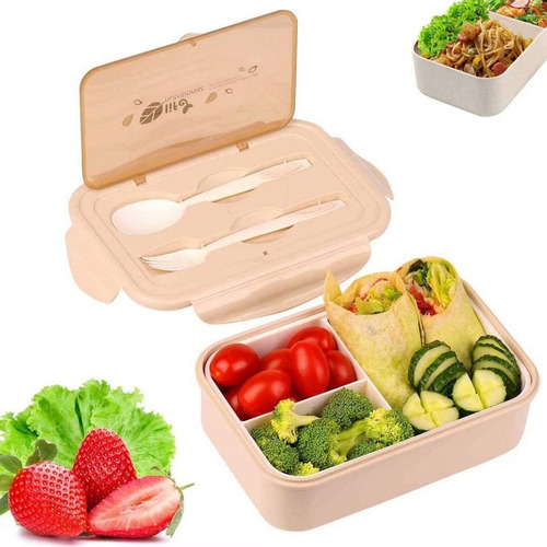 Bento Box, 1400ml Caja De Almuerzo, Reutilizable Caja De