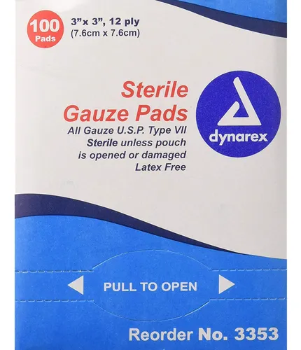 comprar Dynarex Esponjas No Tejidas, Gasa No Estéril, 3 X 3 Y 12 C.