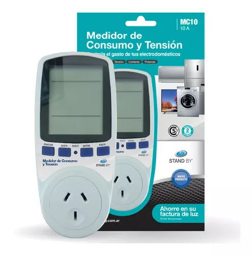 Medidor De Consumo Electrico Y Tension Monofasico Enchufe