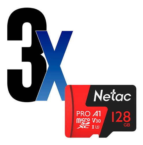 Cartão Memória Microsd 128gb Extreme Pro Netac 3un