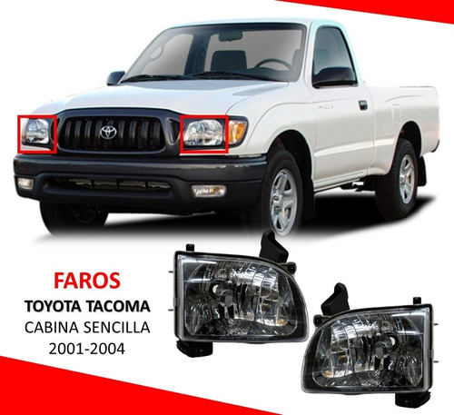 Par De Faros Toyota Tacoma 2001-2004 Cabina Sencilla