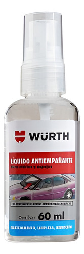 Würth® Líquido Antiempañante Para Vidrios Y Espejos 60ml