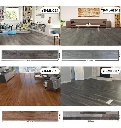 Piso Vinilico Autoadhesivo 1 Caja 5m2 Antideslizante 36 Und