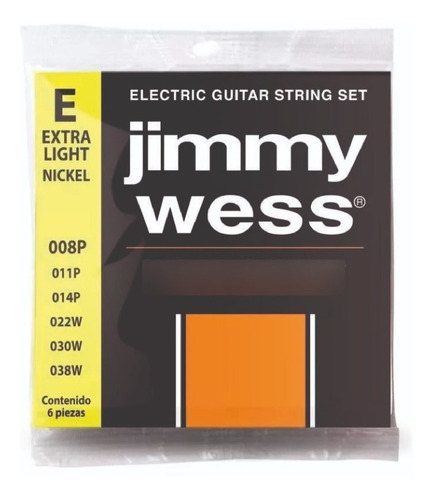 Cuerdas Jimmy Wess Guitarra Electrica 8-38 Jwge-1408