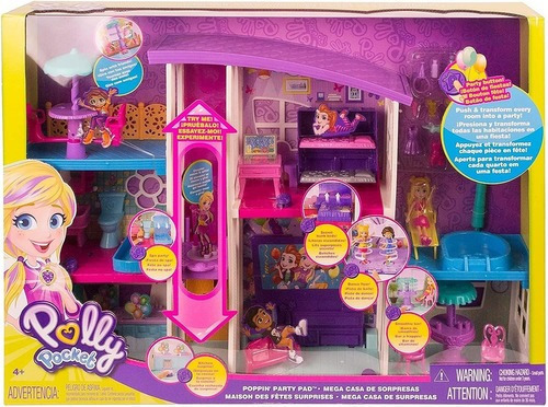 Polly Pocket - Mega Casa De Sorpresas - 8 Areas De Diversion