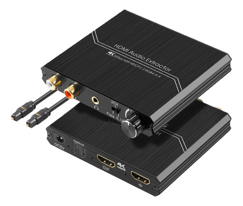 Megan Tech Extractor de audio HDMI conversor extractor audio hdmi rca toslink 4k 60hz 5.1