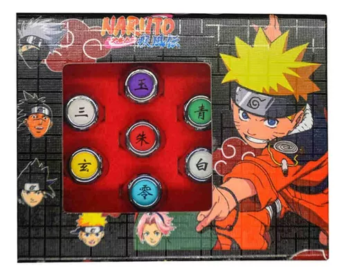 Compra online de 10 PCS com Caixa Naruto Terno Anel Sharingan