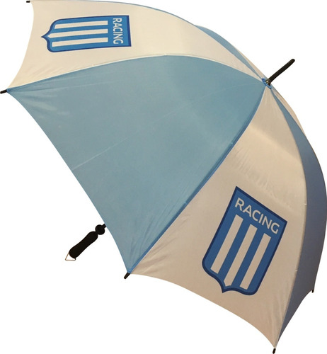 10 Paraguas Gigantes Blanco Y Celeste Con Logo Personalizado