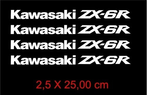 Adesivo Refletivo Centro Roda Moto Kawasaki Zx-6r Branco