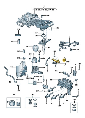 Cilindro Atuador Do Câmbio I-motion Sem Sensor Original Vw