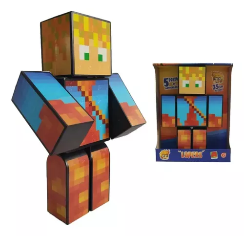 Boneco r Lopers Minecraft Articulado - Algazarra 25CM e 35CM - LOJAS  RENASCER