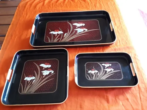 Juego De Bandejas Decorativas (Usado)