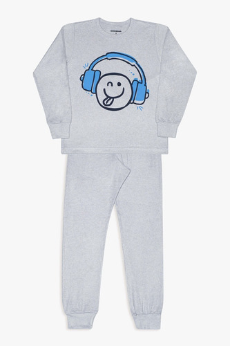 Pijama Infantil Dedeka Melange Masculino Toque Super Macio