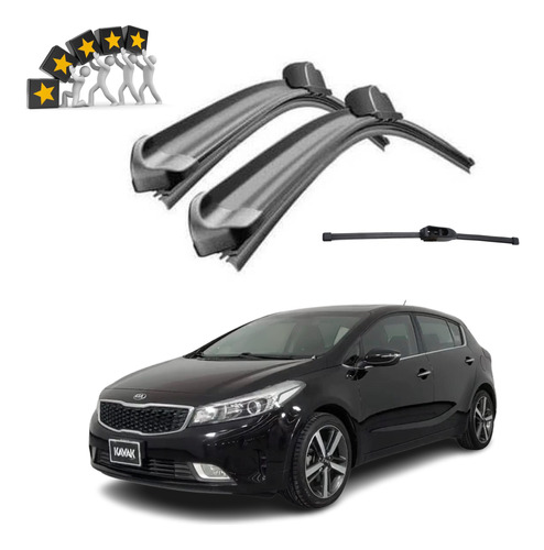 Plumas Limpiaparabrisas Flexibles Kia Forte 2016 2017 2018