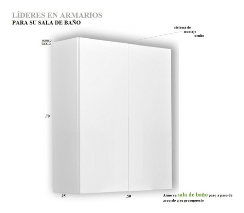 Imagen 9 de 10 de Mueble Modular Aéreo En Melamina Para Baño Mod. Gcc-2