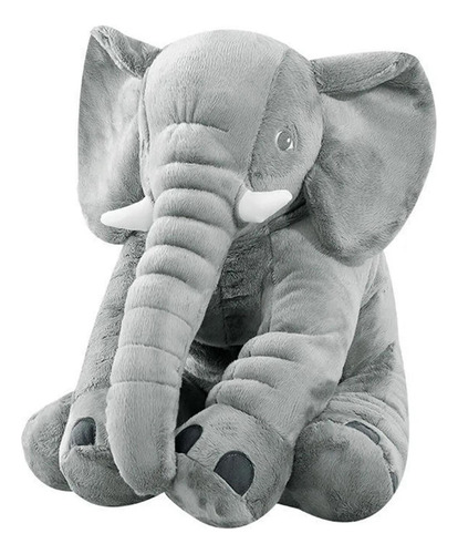 Almohada Elefante Gris Peluche Grande 60cm