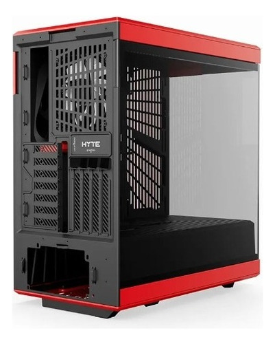 Gabínete Gamer Hyte Y40 S-tier Aesthetic Atx Color Negro/Rojo